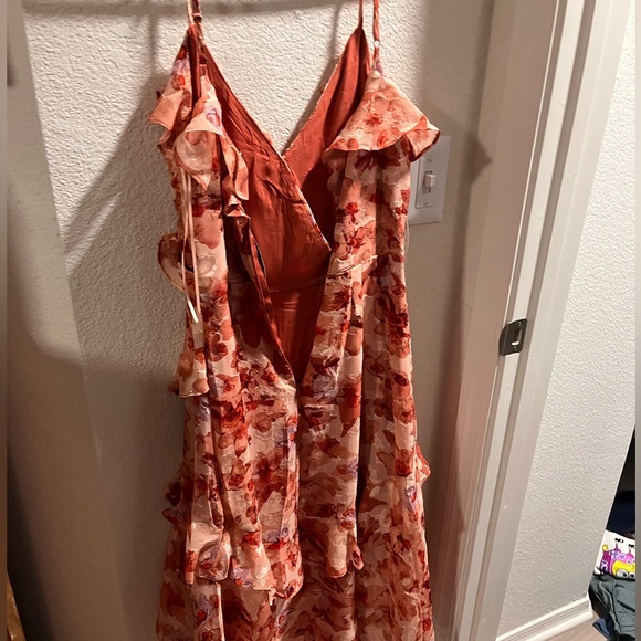 Lush Floral Ruffle High-Low Dress - Picture 3 of 11